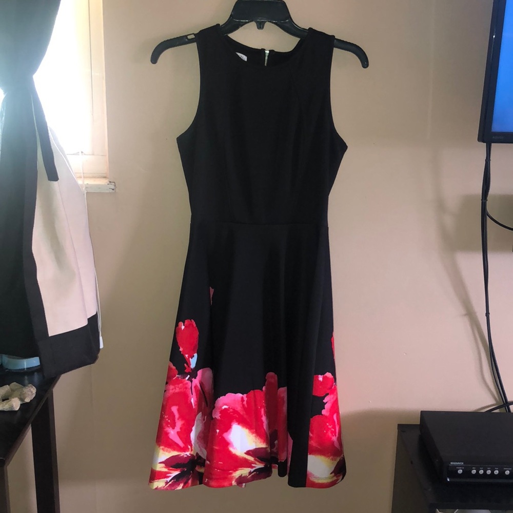 Black and floral dress